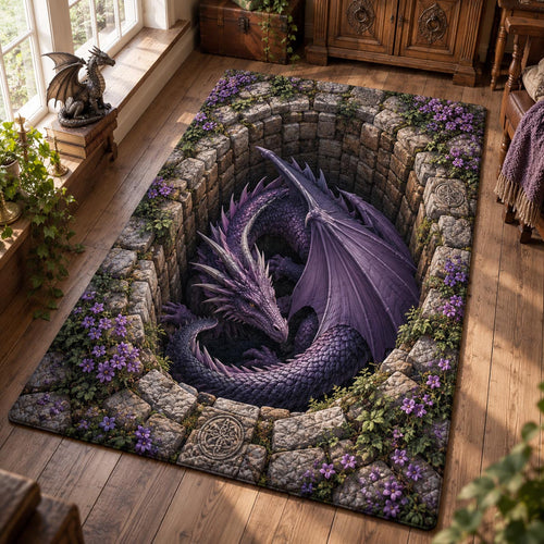 Violet Garden Dragon Area Rug SN0DV738