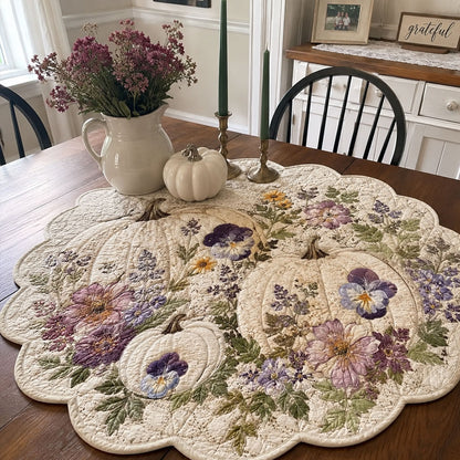 Violet Harvest Garden Custom Shape Quilted Table Topper SN0PT638
