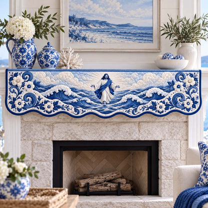 Walking on Waves Quilted Mantel Scarf SN0HH0994