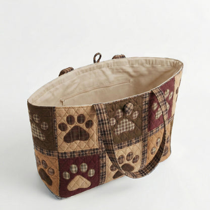 Warm Paws Quilted Classic Tote Bag SN0NT003