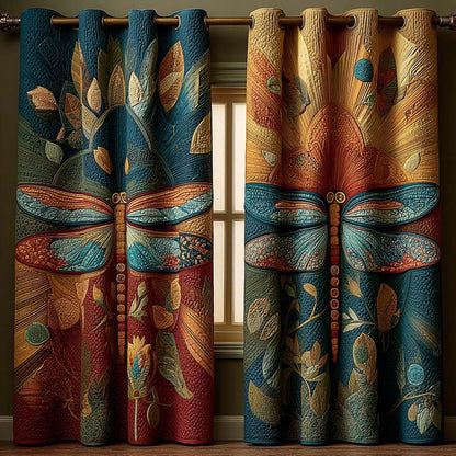 Warm Floral Flight Quilted Curtains NCU0QQ172