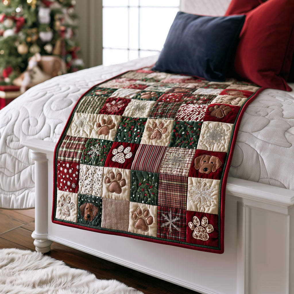 Warm Winter Wishes Quilted Bed Runner SN0PT369