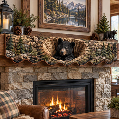 Waterfall Bear Crossing Quilted Mantel Scarf SN0PT1410