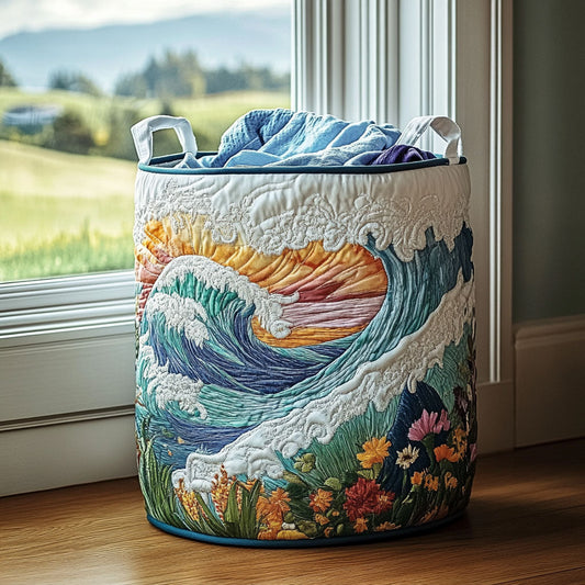 Wave Horizon Quilted Laundry Basket NCU0DDK867