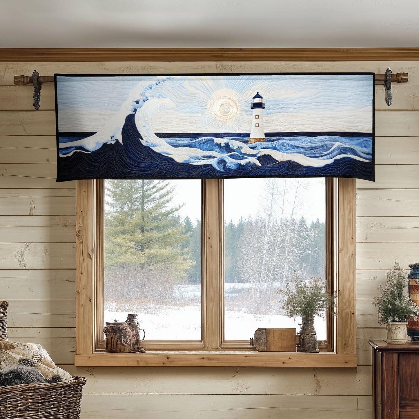 Waves and Whispers Quilted Valance NCU0PT4414
