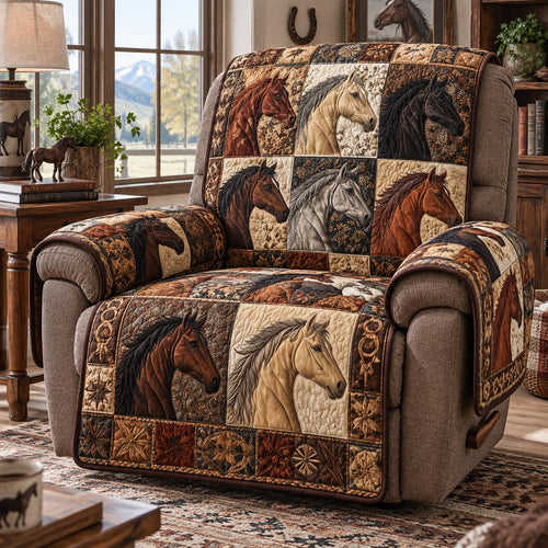 Western Equine Heritage Quilted Sofa Cover SN0DV961
