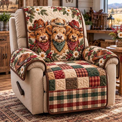 Western Plaid Charm Quilted Sofa Cover SN0TD1332