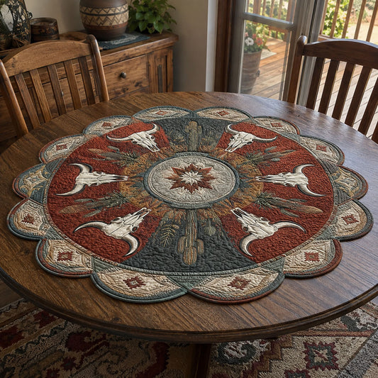 Western Spirit Custom Shape Quilted Table Topper SN0PT822