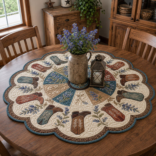 Western Wanderer Custom Shape Quilted Table Topper SN0PT866