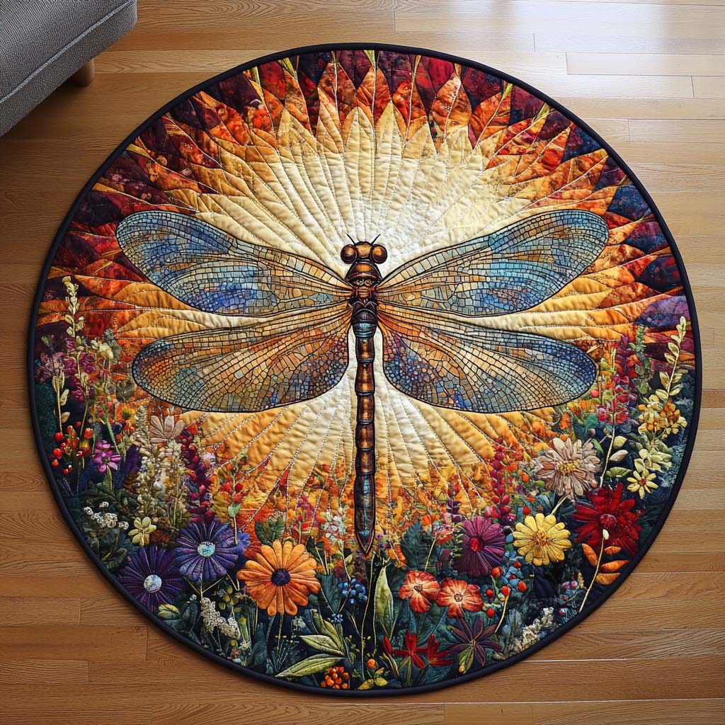 Whimsical Wings Quilted Round Mat NCU0DV4665