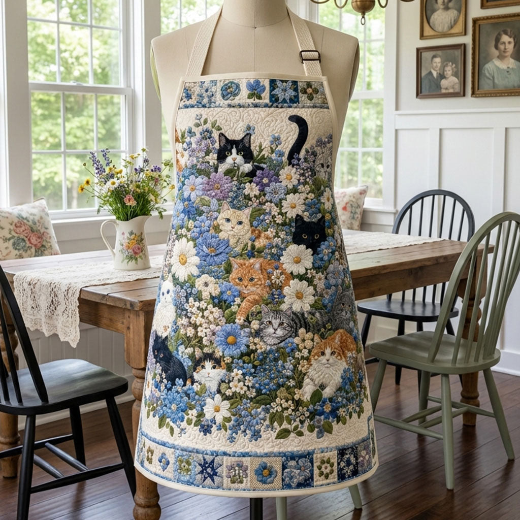 Whiskers in Bloom Quilted Apron SN0PT188