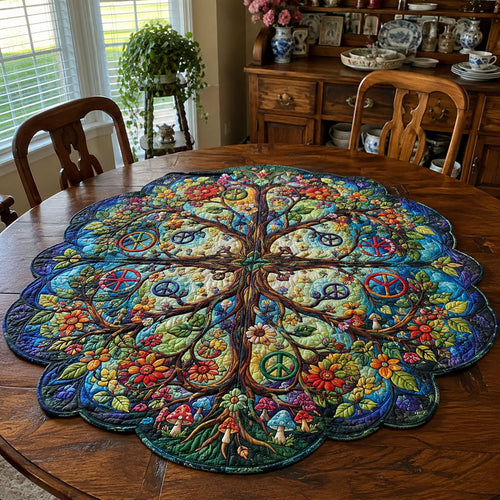 Whispering Branches Custom Shape Quilted Table Topper SN0PT747