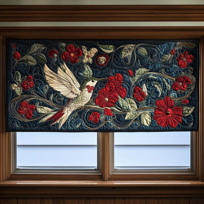 Whispering Hummingbird Quilted Valance NCU0DK4076