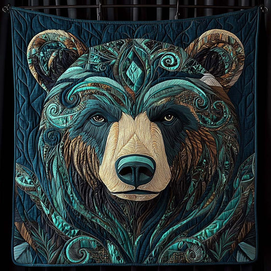 Whispering Woods Bear Quilted Blanket NCU0DK865