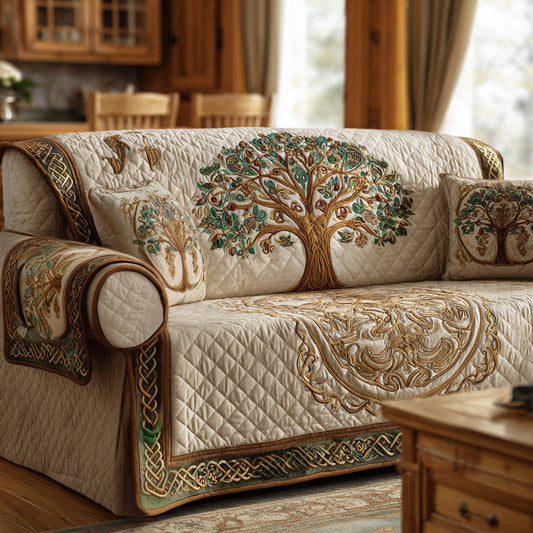 Whispers of Earth Quilted Sofa Cover NCU0DV1226