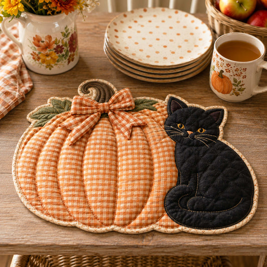 Wicked Pumpkin Custom Shape Quilted Placemat SN0TD040