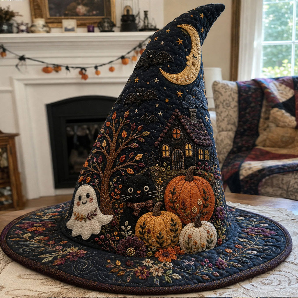 Wicked Pumpkin Night Quilted Witch Hat SN0PT715