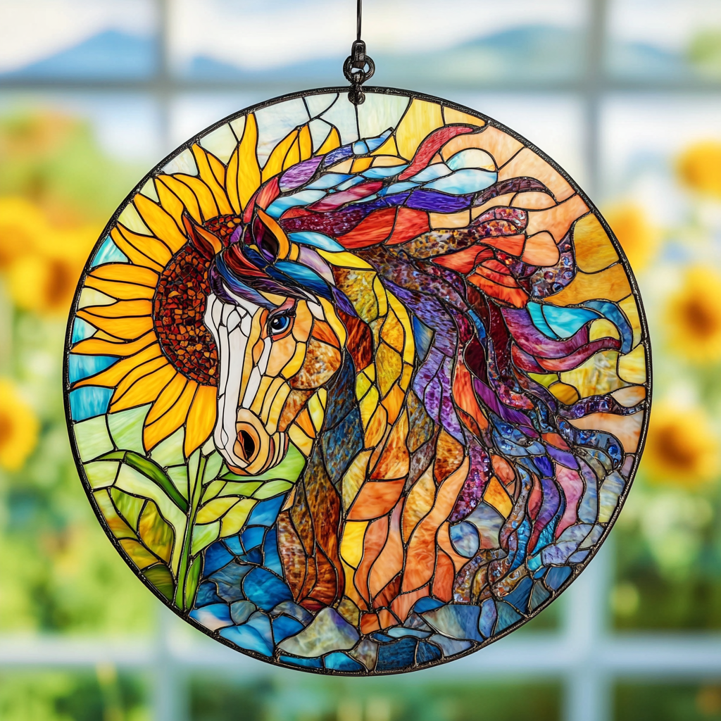 Wild Mane Horse - Window Hanging Suncatcher NCU0PD024