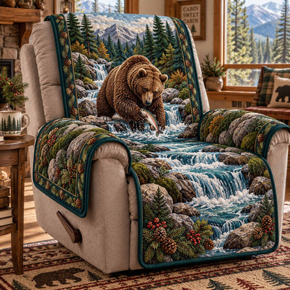 Wild Bear Quilted Sofa Cover SN0TD1226