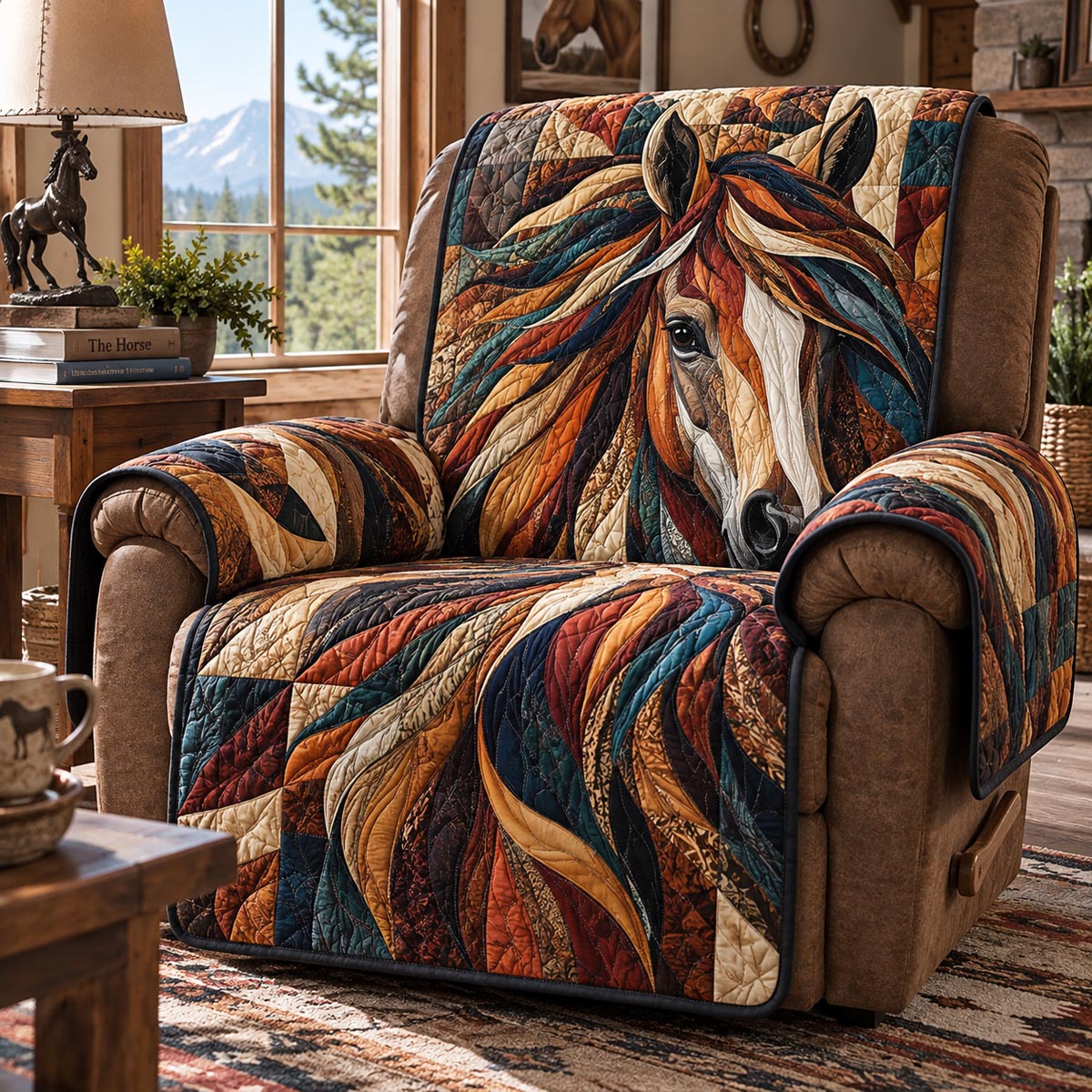 Wild Horse Mosaic Quilted Sofa Cover SN0DV997