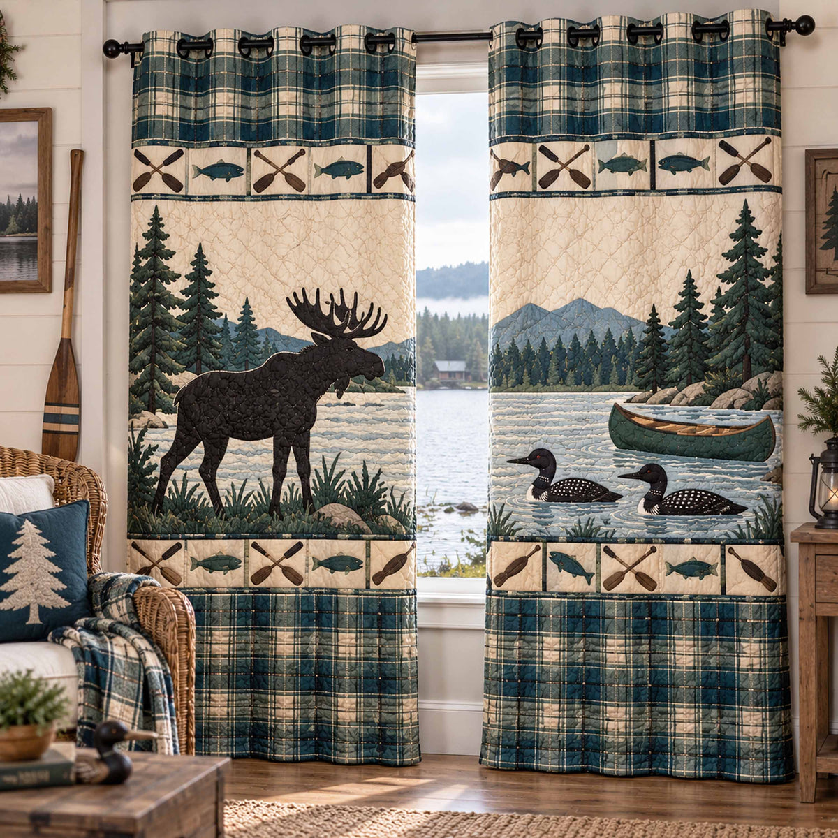 Wild Kingdom Quilted Curtains SN0TD1132