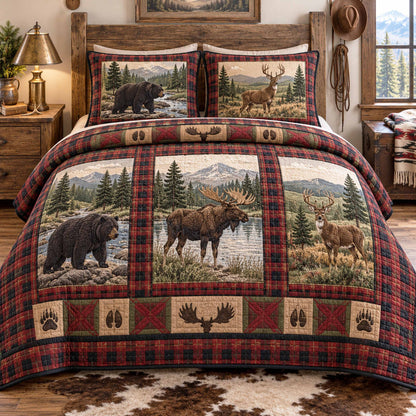Wild Lodge 3-Piece Quilted Bedding Set SN0TD1178