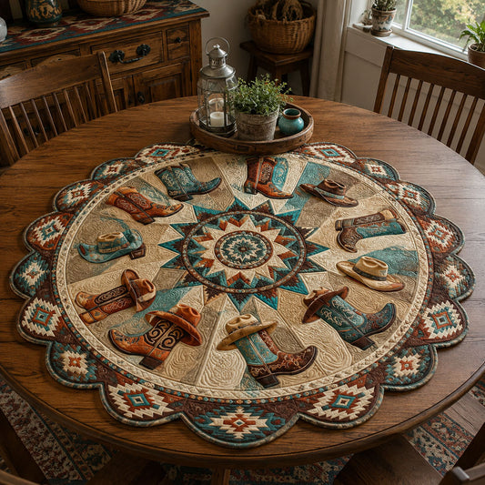 Wild West Starburst Custom Shape Quilted Table Topper SN0PT869