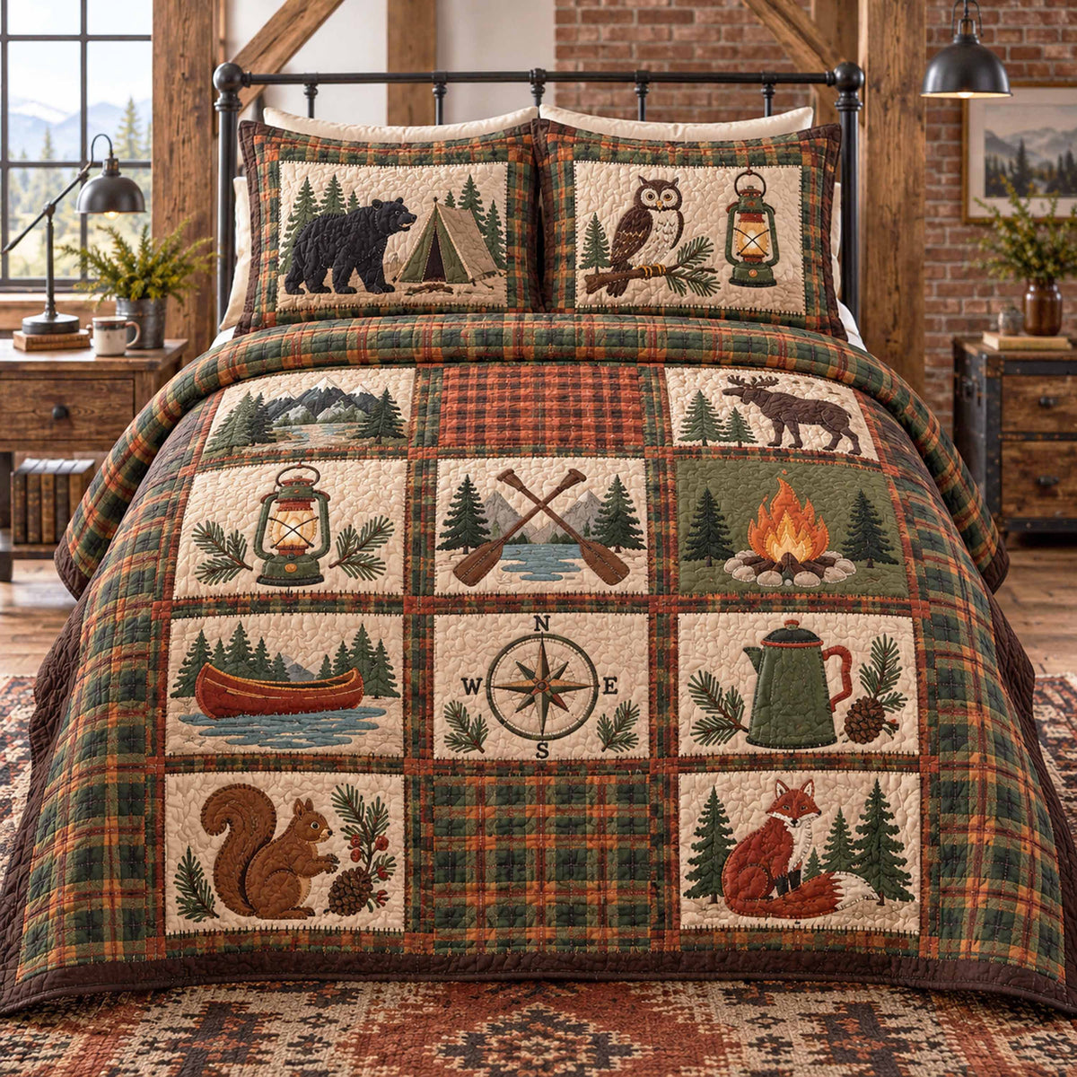 Wilderness Retreat 3-Piece Quilted Bedding Set SN0TD1179