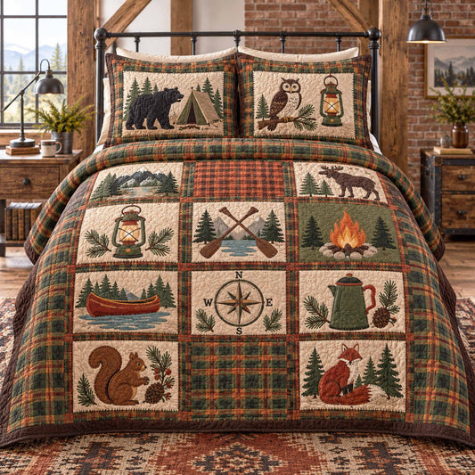 Wilderness Retreat 3-Piece Quilted Bedding Set SN0TD1179