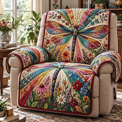 Wildflower Dragonfly Garden Quilted Sofa Cover SN0DV1066
