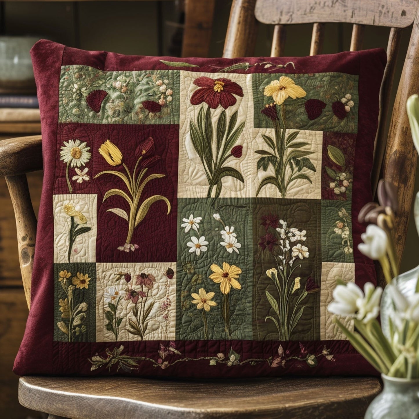 Wildflower Dreams Quilted Pillow Case NCU0PT8216