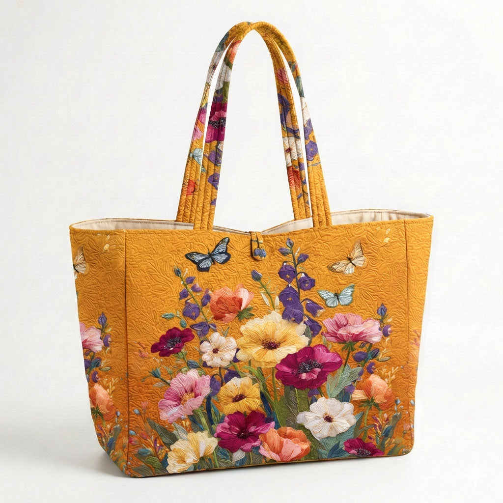 Wildflower Glow Quilted Classic Tote Bag SN0NT027