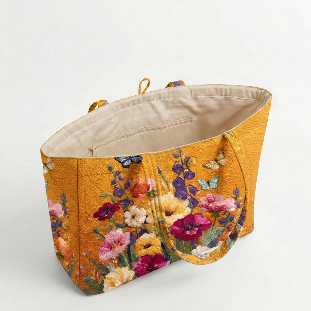 Wildflower Glow Quilted Classic Tote Bag SN0NT027