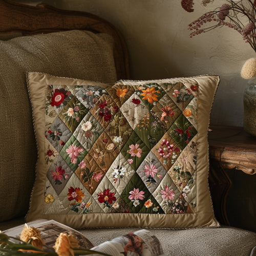 Wildflower Patchwork Quilted Bedding Pillow Case NCU0PT6791