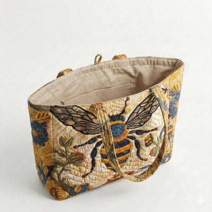 Wildflower Queen Bee Quilted Classic Tote Bag SN0NT022