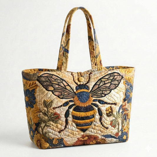 Wildflower Queen Bee Quilted Classic Tote Bag SN0NT022