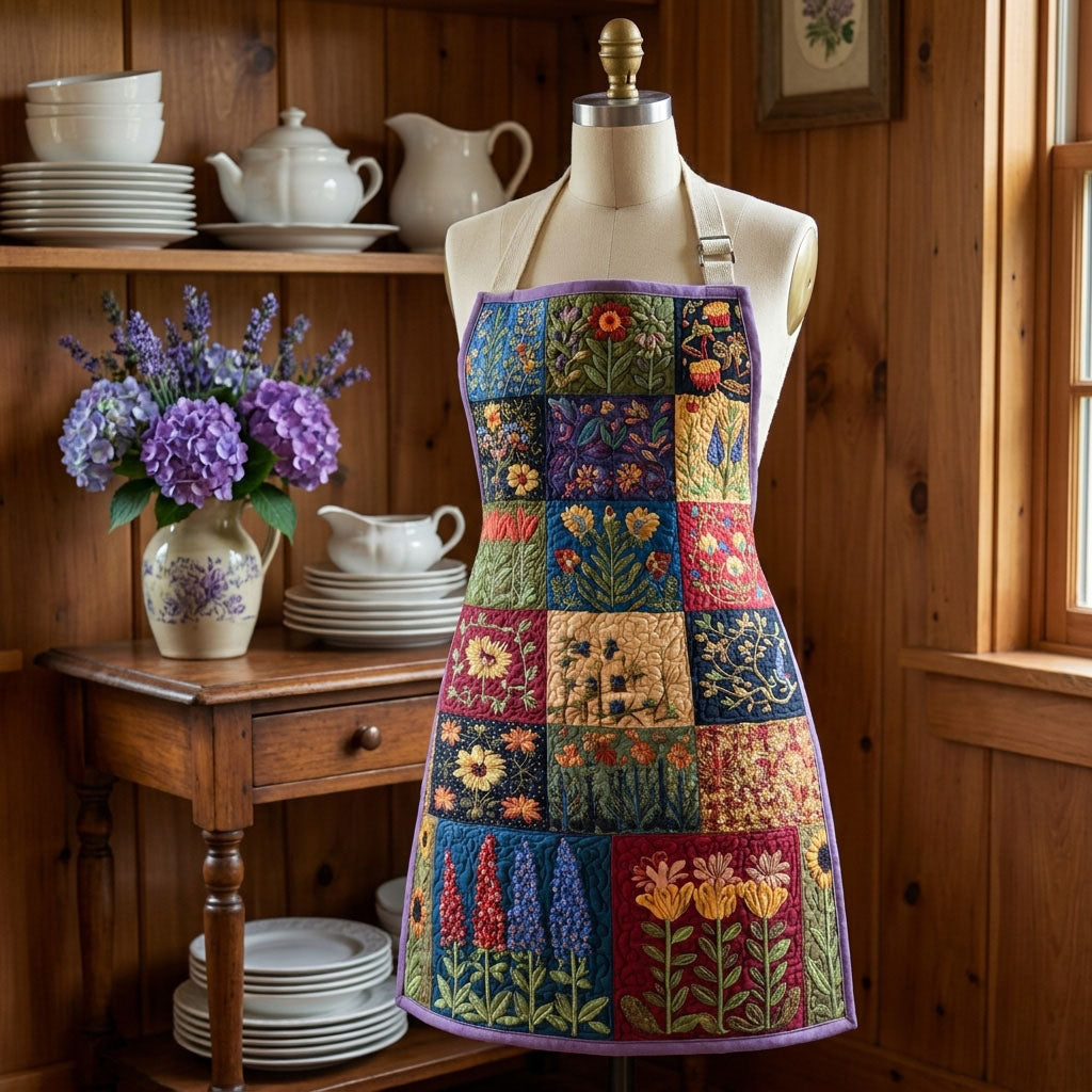 Wildflower Whispers Quilted Apron SN0PT143