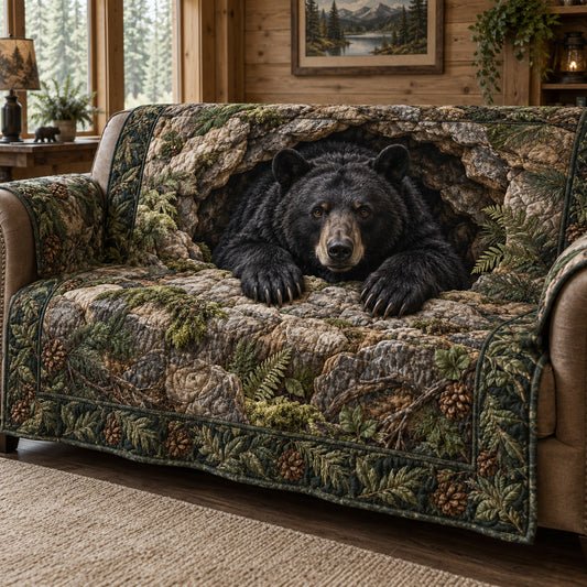 Wildwood Bear Quilted Sofa Cover SN0TV710