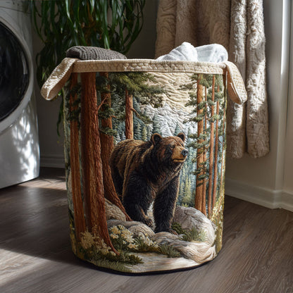 Wildwood Brown Quilted Laundry Basket NCU0PTT1752