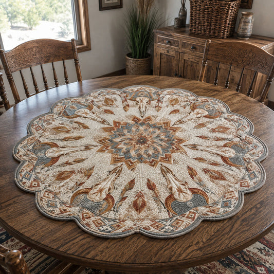 Wildwood Heritage Custom Shape Quilted Table Topper SN0PT823