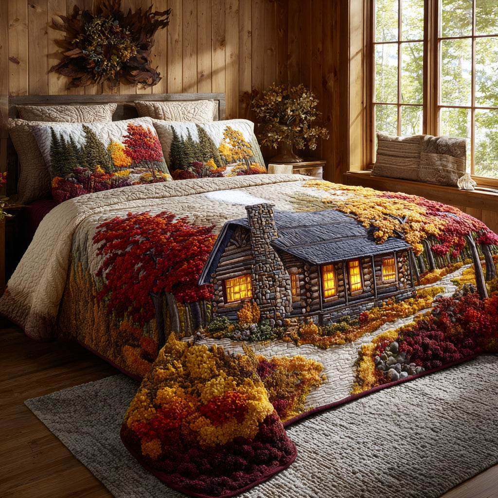 Winding Path 3-Piece Quilted Bedding Set NCU0LV141
