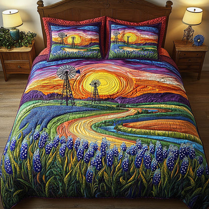 Windmill Sunset Duvet Cover Set NCU0NNT406