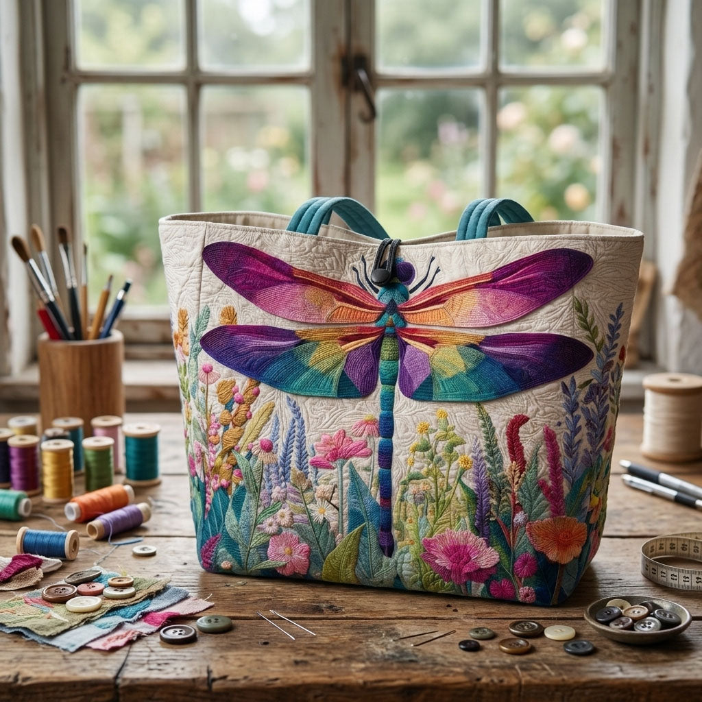 Wing Charm Quilted Classic Tote Bag SN0DK037
