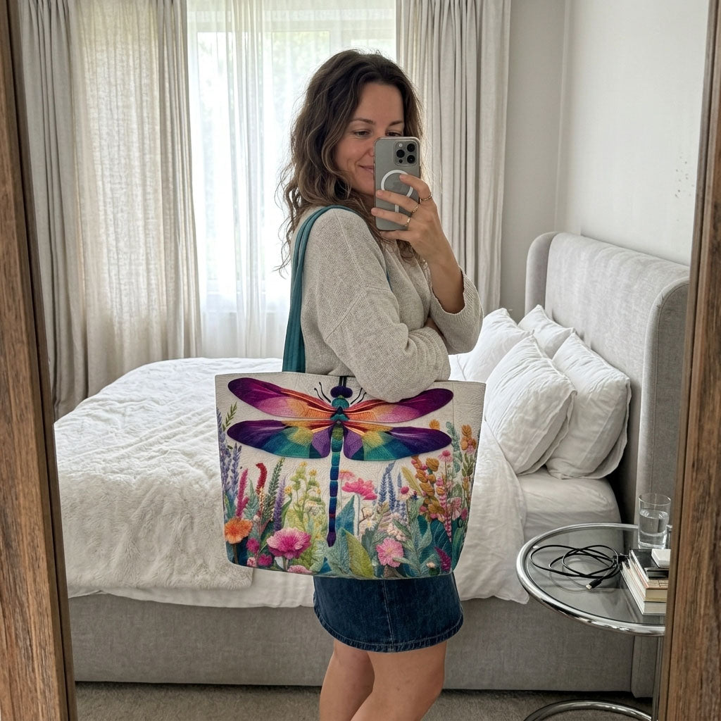 Wing Charm Quilted Classic Tote Bag SN0DK037