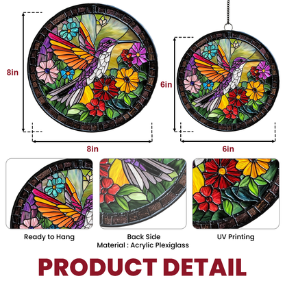 Wings of Color - Stained Glass Window Hanging Suncatcher NCU0TH018