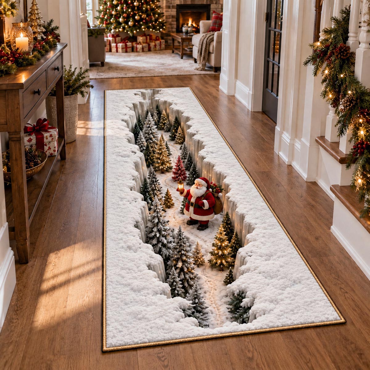 Winter Forest Claus Runner Carpet SN0DV683