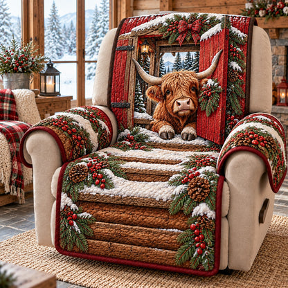 Winter Barn Door Quilted Sofa Cover SN0TD1334