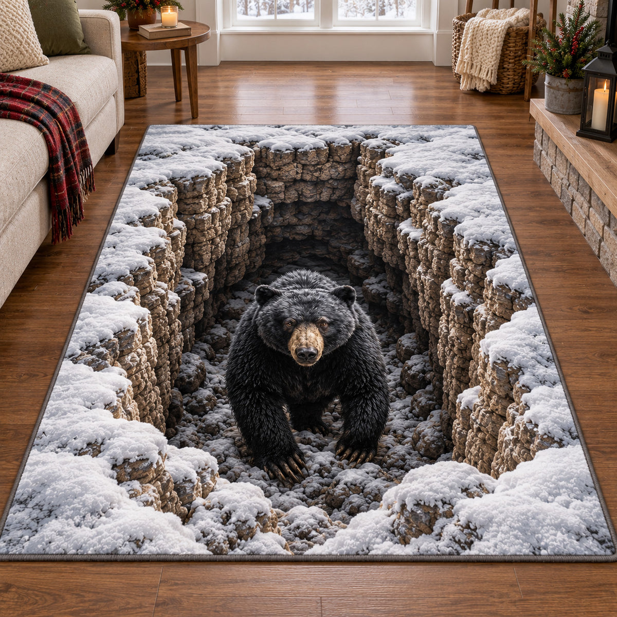 Winter Bear Hollow Area Rug SN0TV605