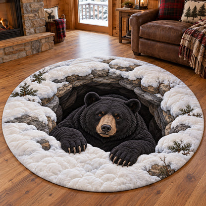 Winter Bear Quilted Round Mat SN0TV719