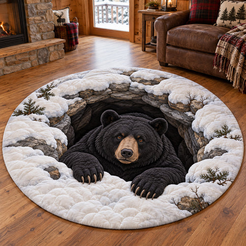 Winter Bear Quilted Round Mat SN0TV719
